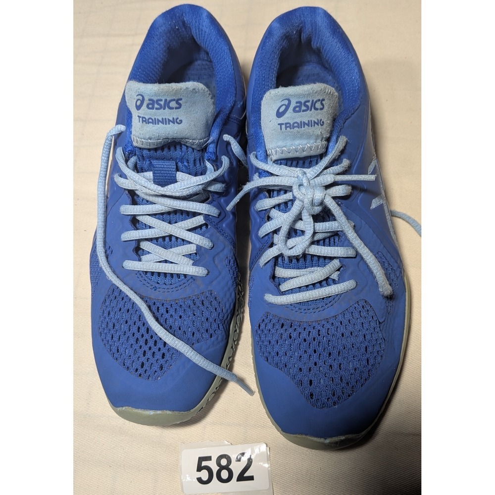 ASICS S753N Women's Blue Light Blue Lace Up Training Athletic Sneakers Synthetic